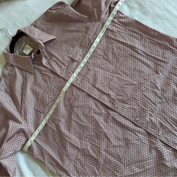 Wrangler Wrancher Mens Western Geometric Pearl Snap Shirt Sz 2XT Rodeo Cowboy - Picture 6 of 10